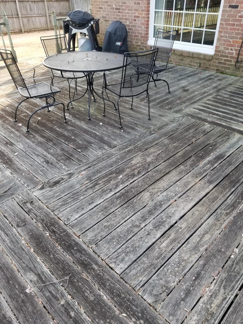 1200 sq ft deck before